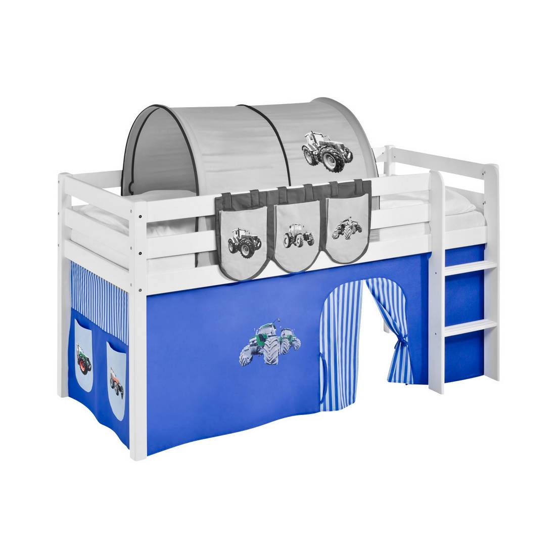 Underbed for Loft Bed Trecker Blue Cotton Fabric