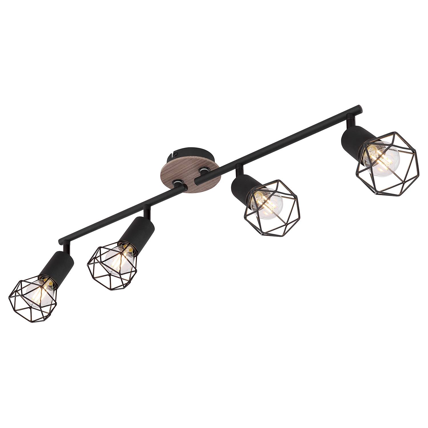 Xara IX Ceiling light Iron 4-flame