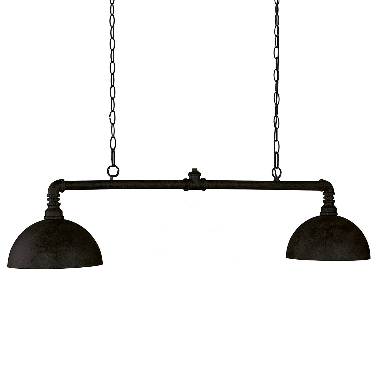 Suspension lamp iron 2-bulb