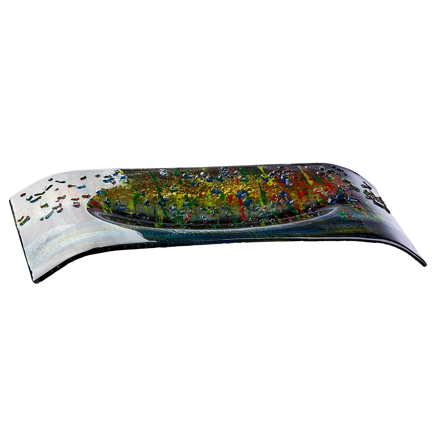 Decorative bowl Dali stained glass Multicolored