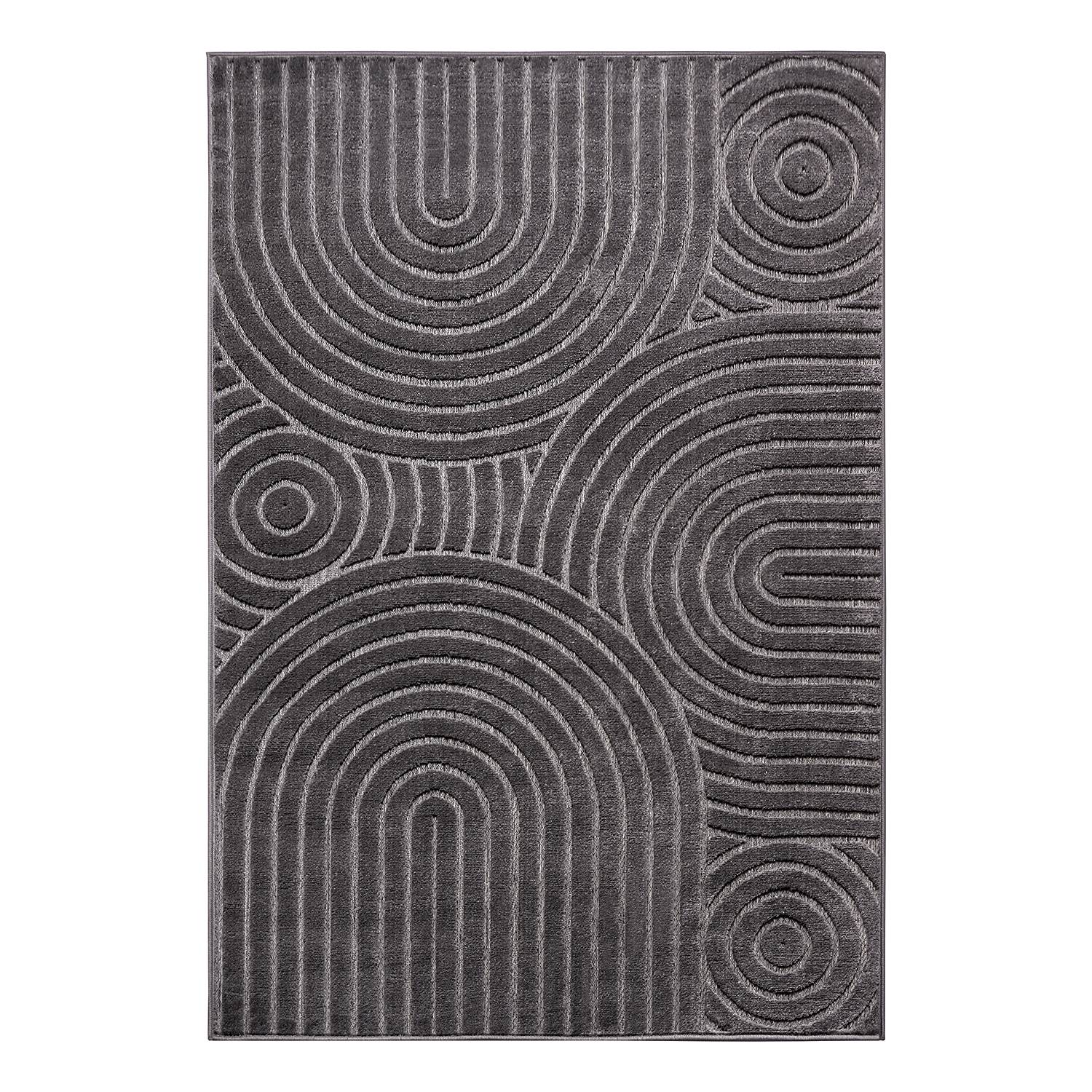 Iconic Kurzflorteppich Grau 67 x 120 cm