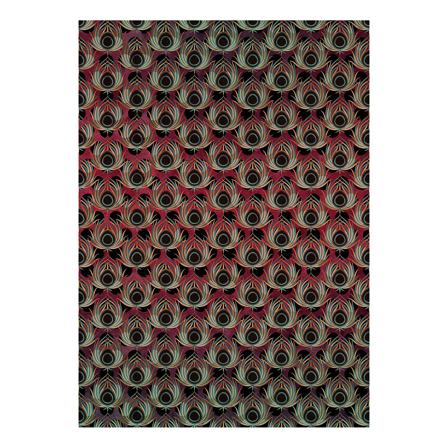 Vlies Fototapete Paon Rouge Vlies Bunt