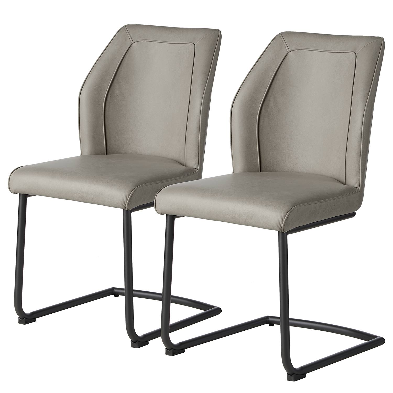 2x cantilever chair Kabuy anthracite