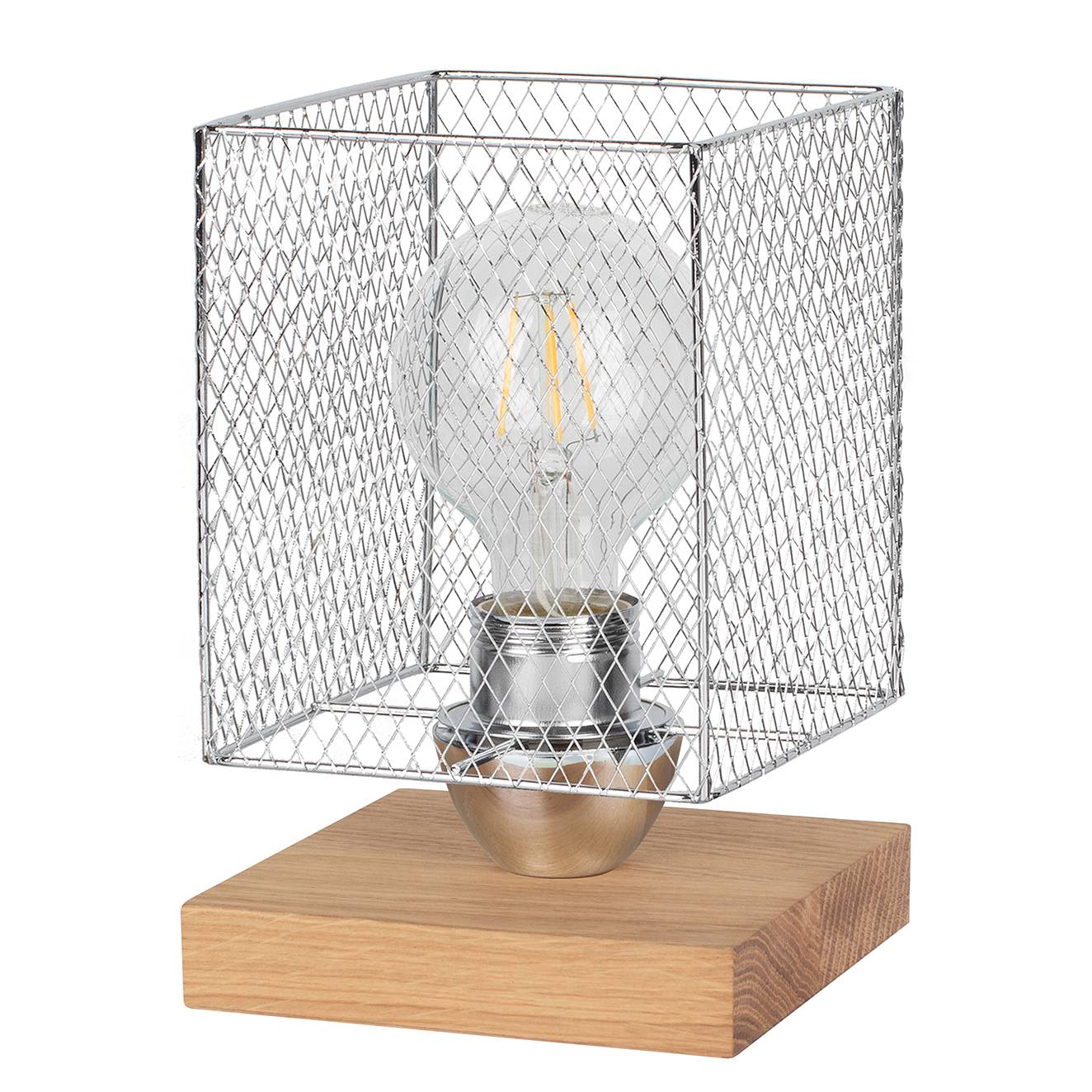 Norman Wood I Table lamp Steel Oak 1-light