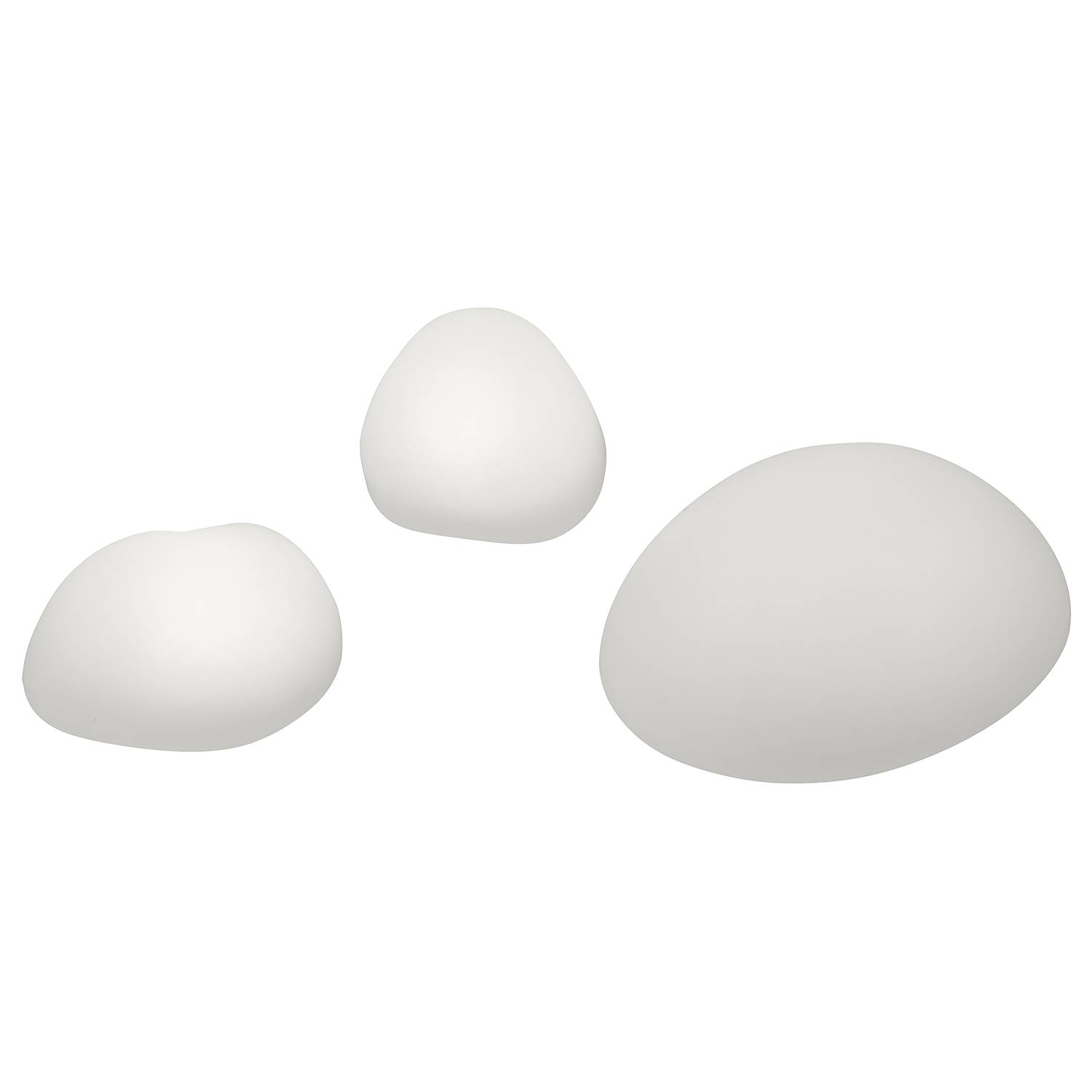 LED-Wegeleuchte Pebbles Polyethylen 3-flammig