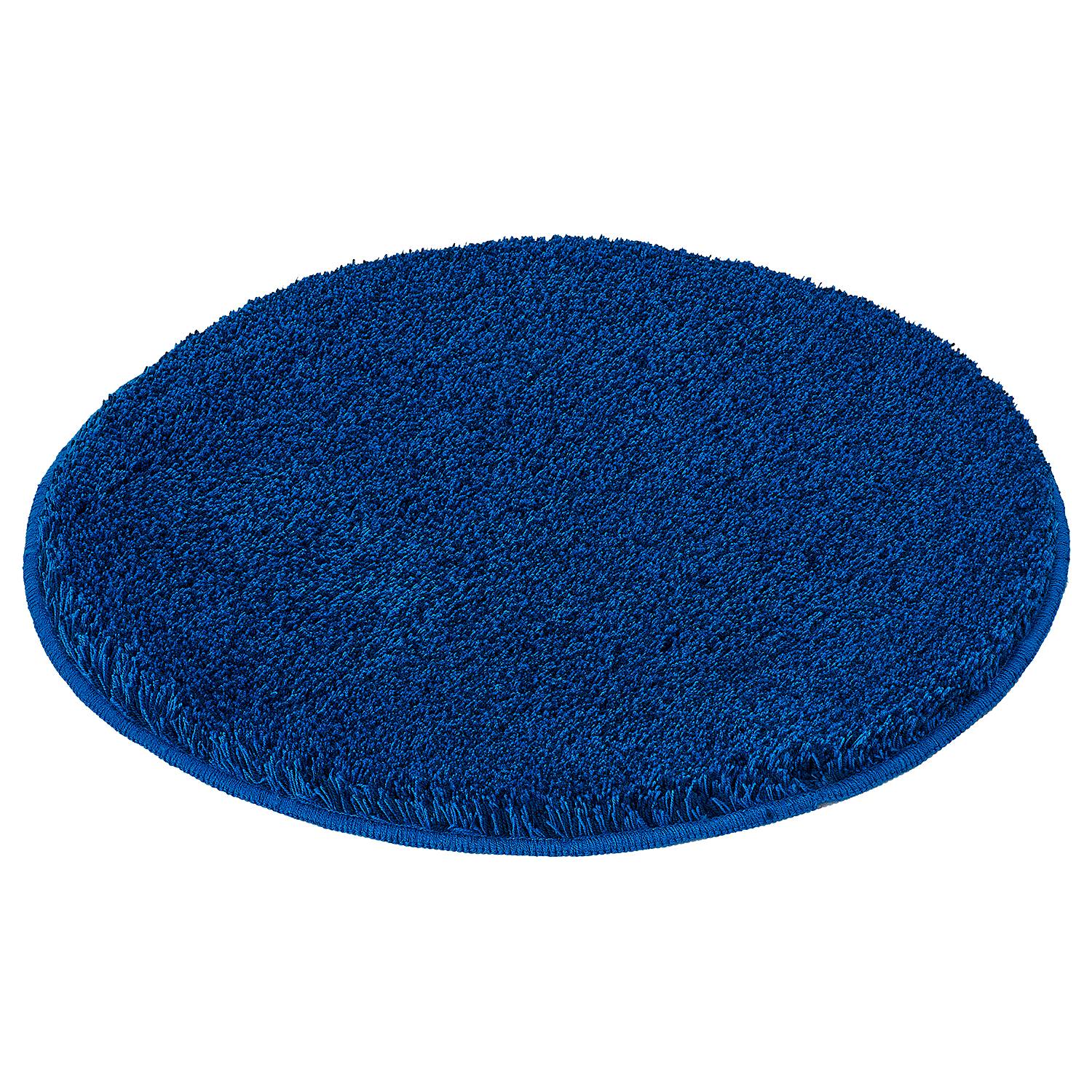 Relax Bath Mat Round Blue 100 x 100 cm