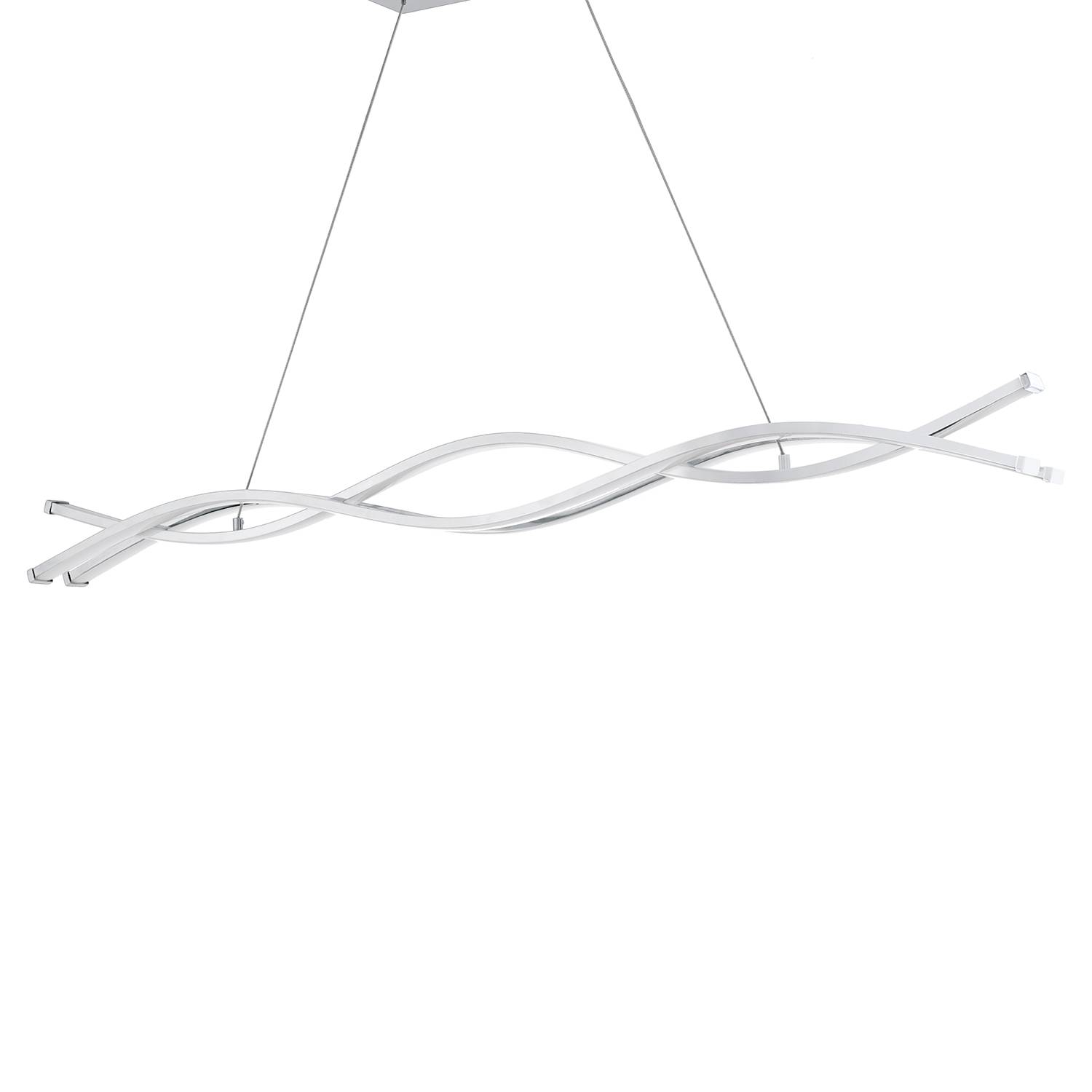 3-light LED pendant lamp Lasana IV Steel