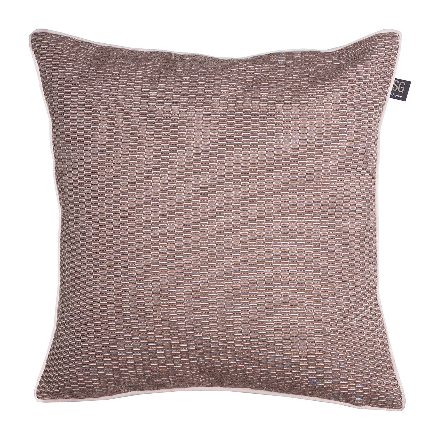 Modern cushion cover, woven fabric, old rose, 45 x 45 cm
