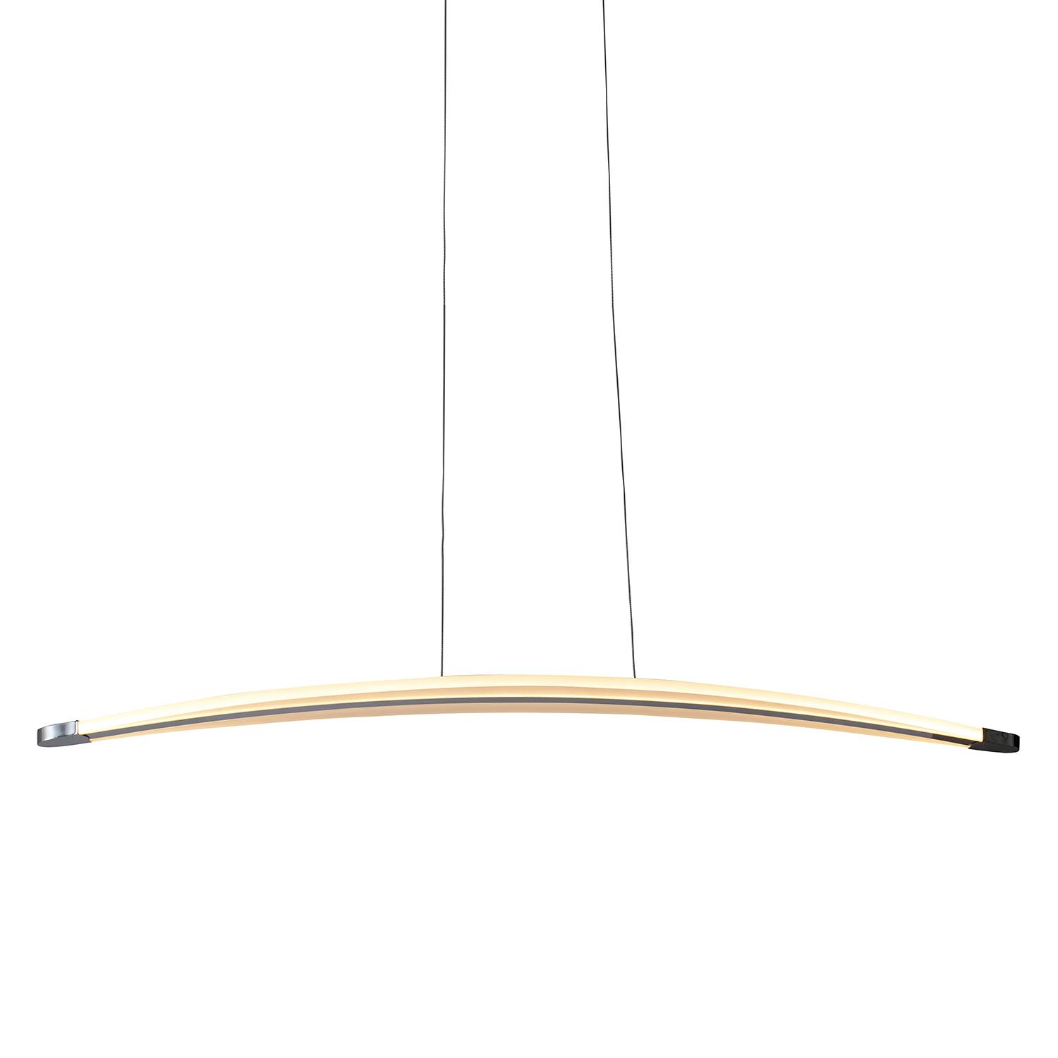 1-Flame LED pendant light Bow acrylic glass stainless steel