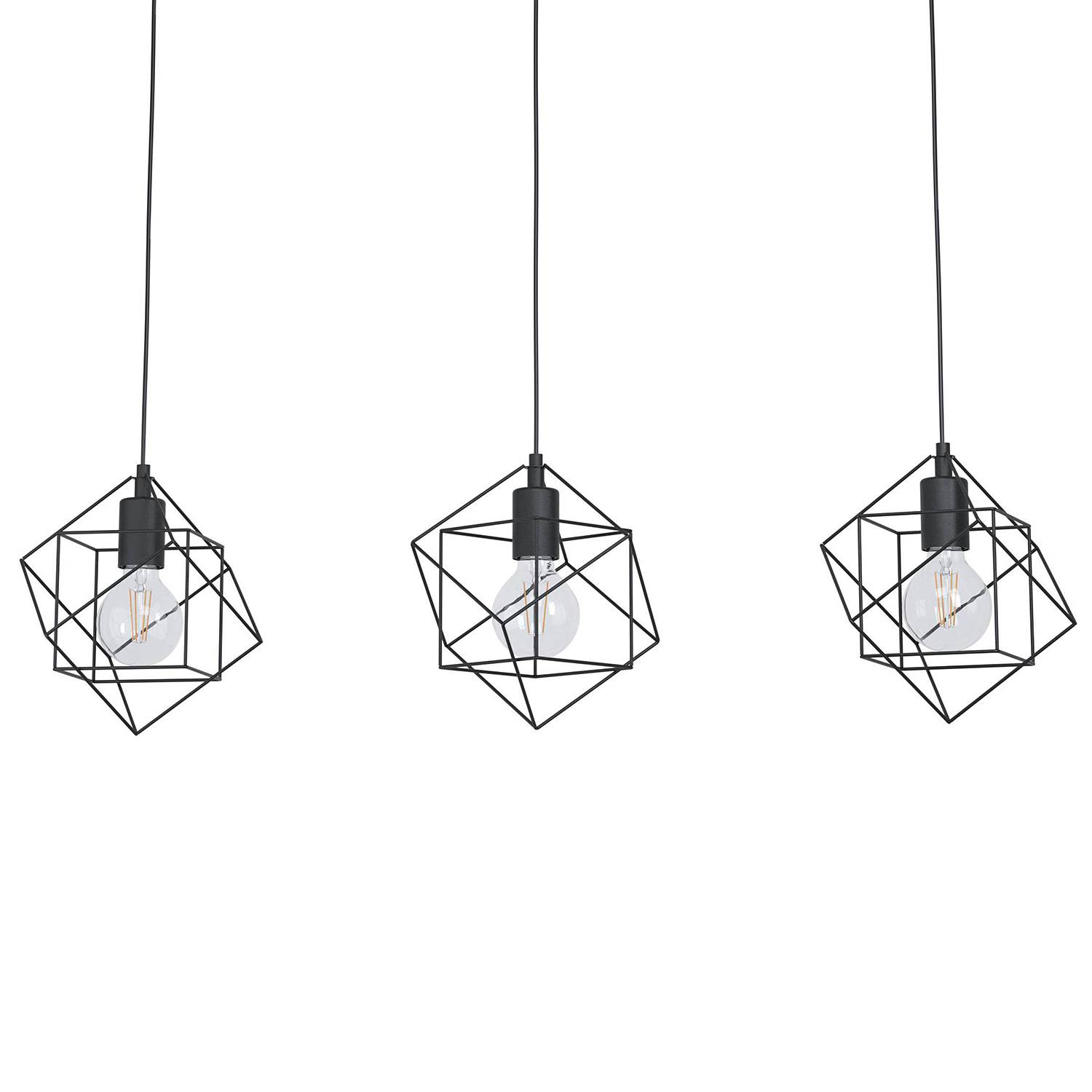 Pendant light Straiton III Steel Black