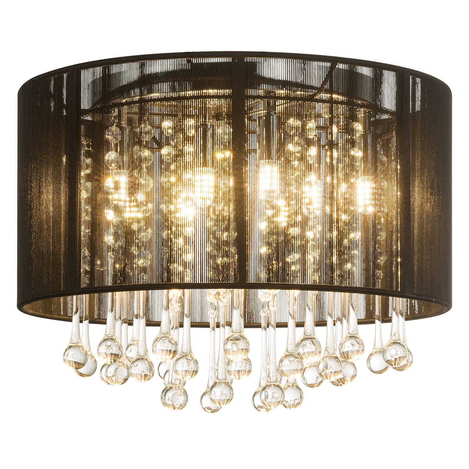 LED-Deckenleuchte Bagana Seide / Eisen 8-flammig
