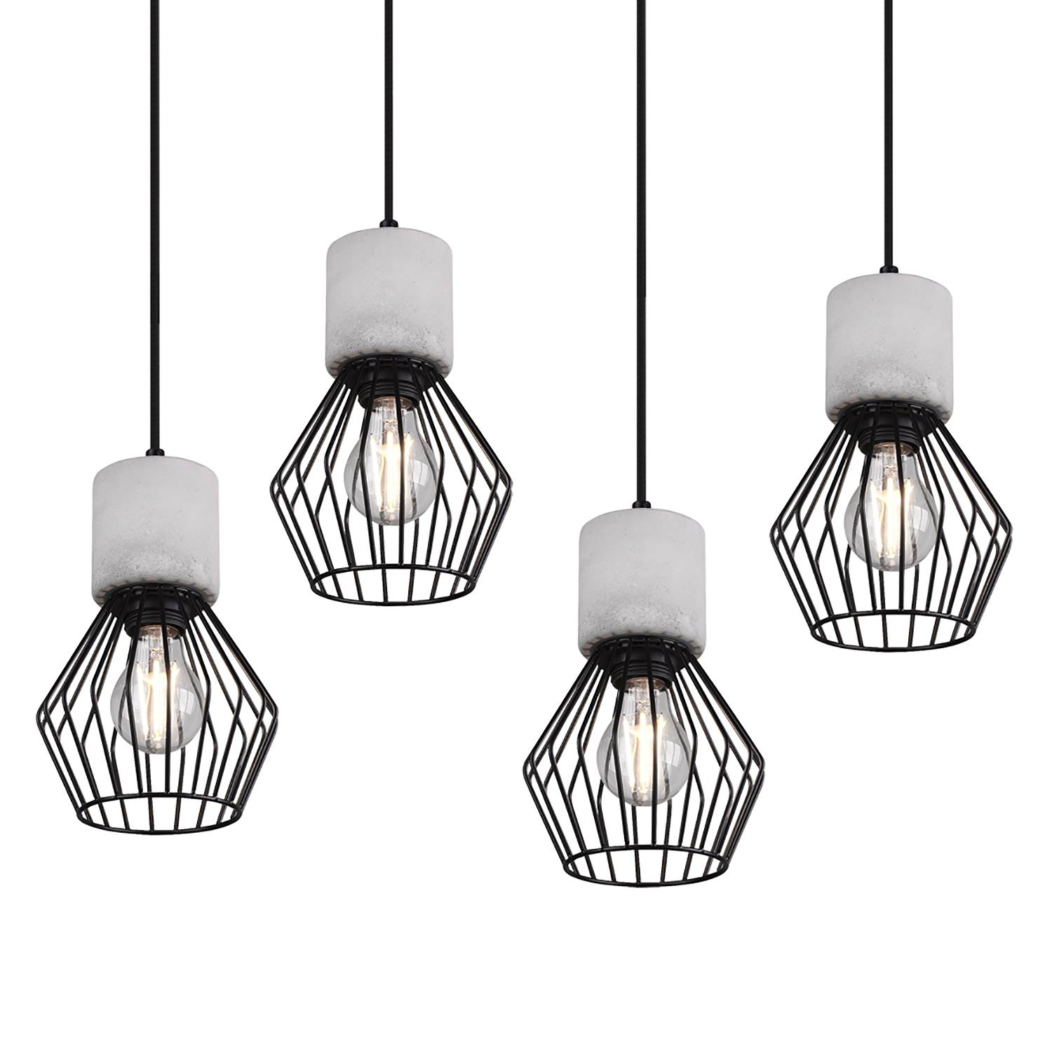 Jamiro III Pendelleuchte Aluminium 4-flammig