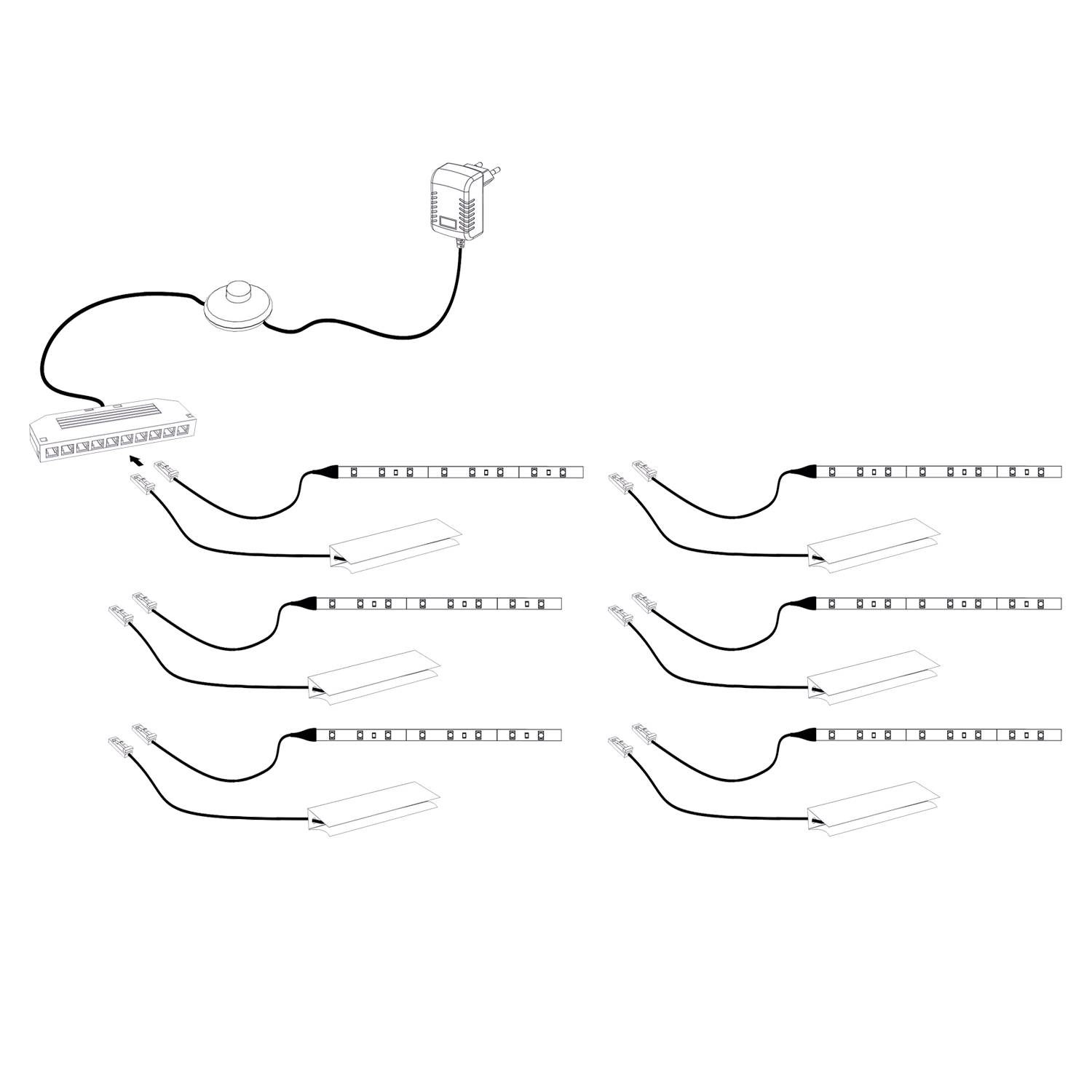 LED-Beleuchtung Talence V Kunststoff 75 x 1 x 1 cm