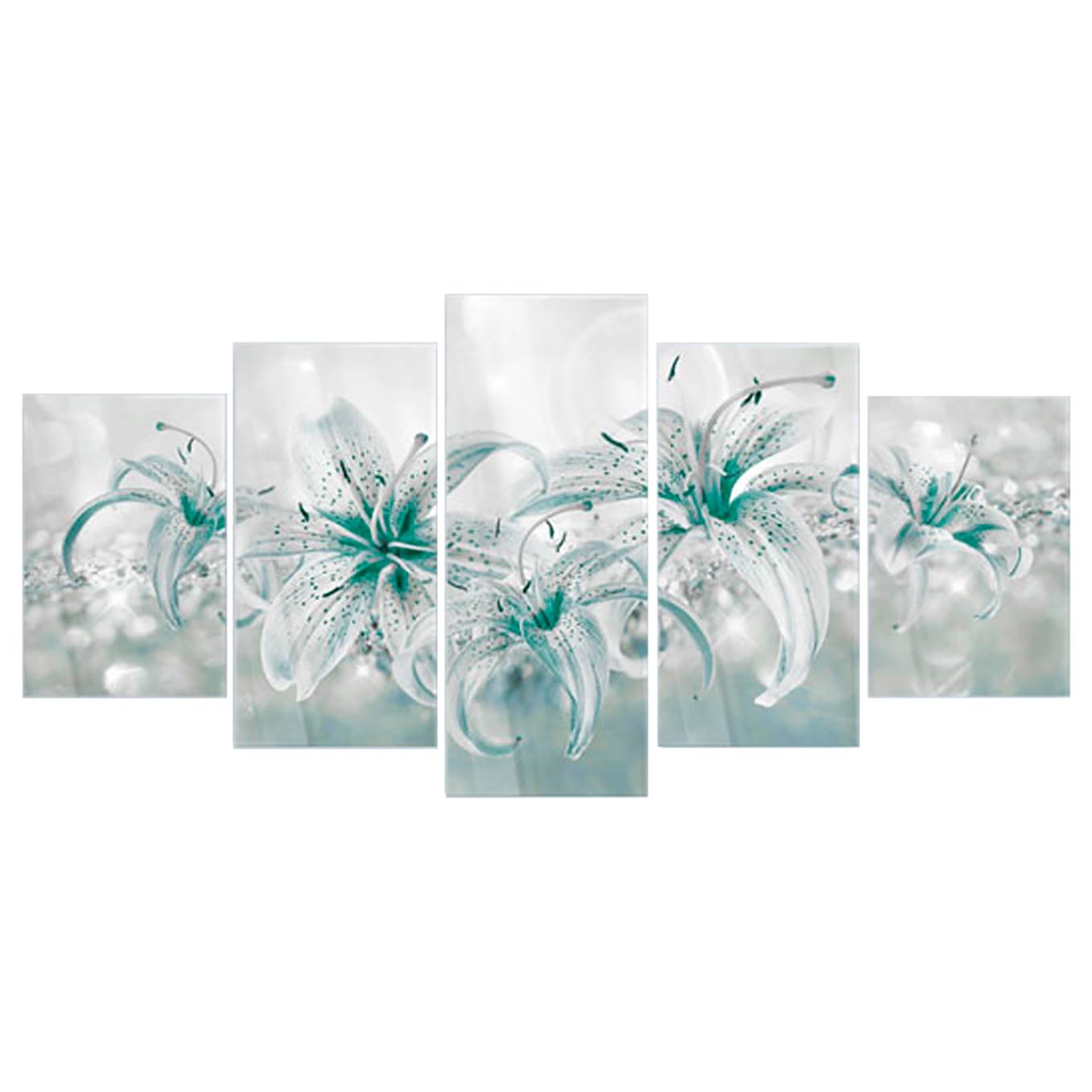 Acrylglasbild Sapphire Lilies Acrylglas Blau