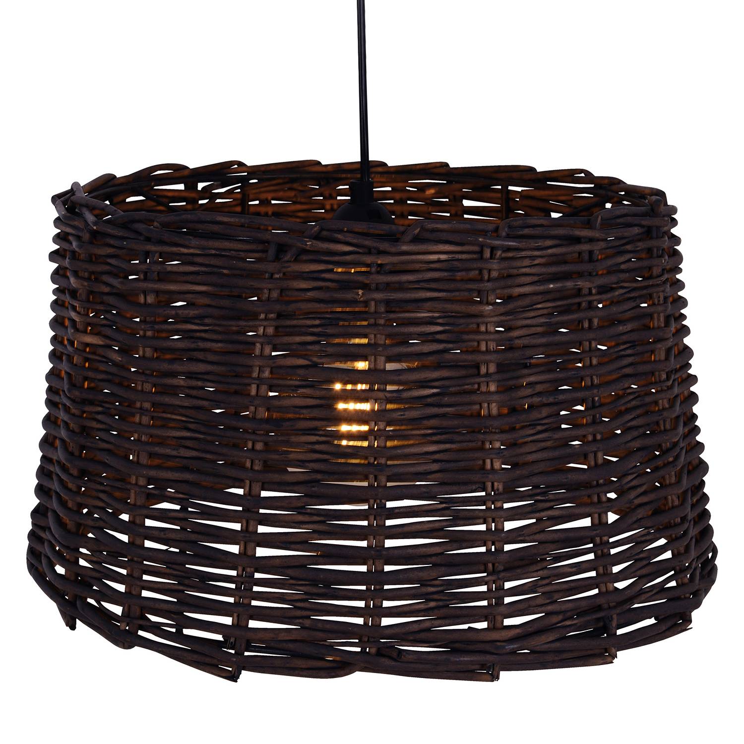 Basket Pendant Lamp Braided Acrylic Glass 1-bulb