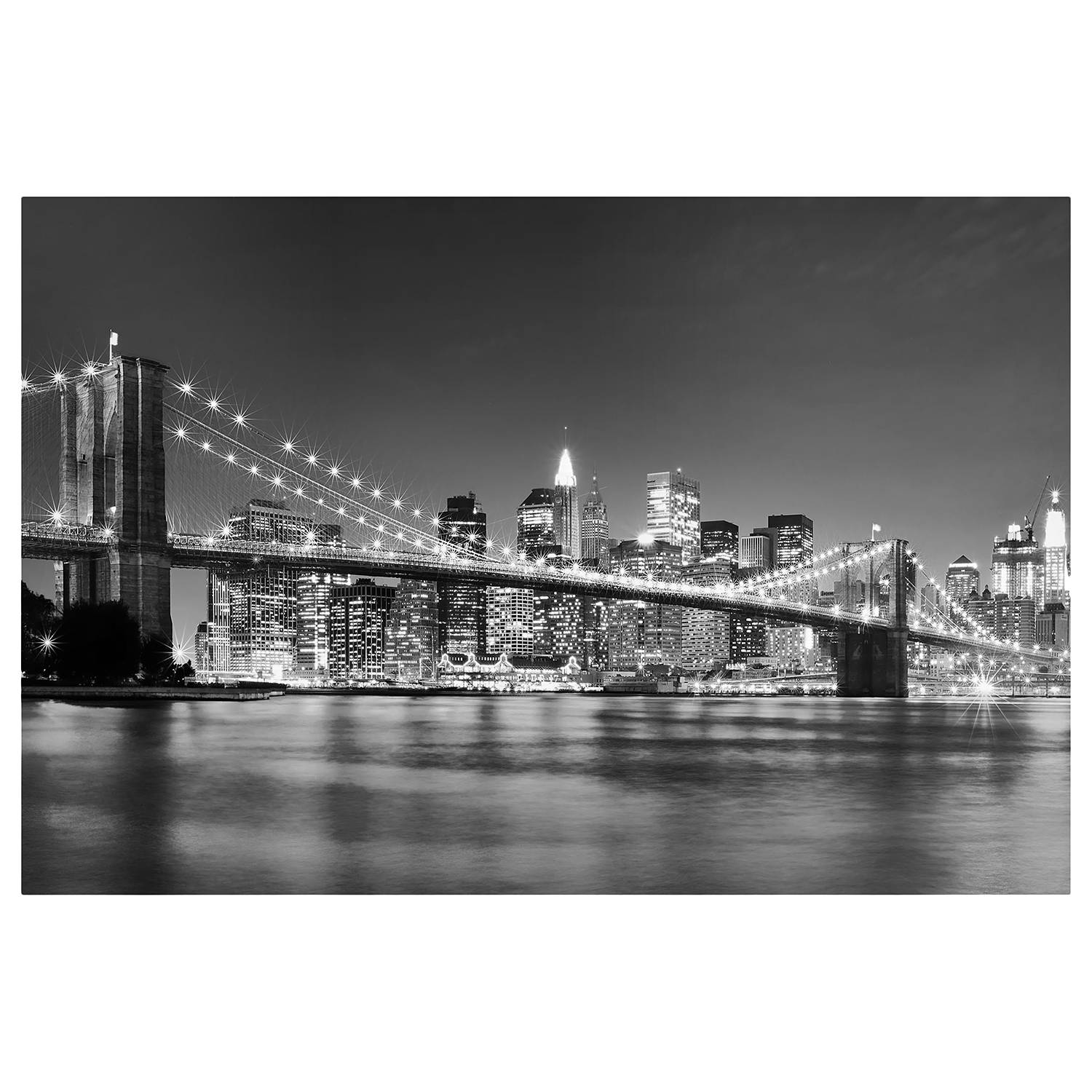 Memoboard Nighttime Manhattan Bridge II, Stahl/Vinyl