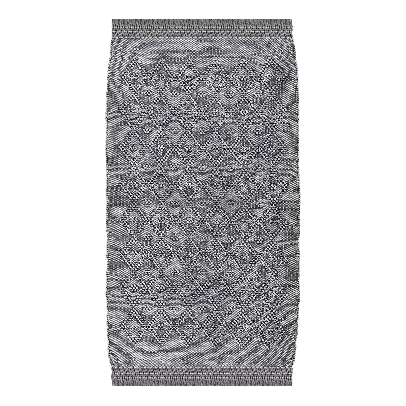 Badteppich Vintage Baumwolle Anthrazit 60 x 100 cm