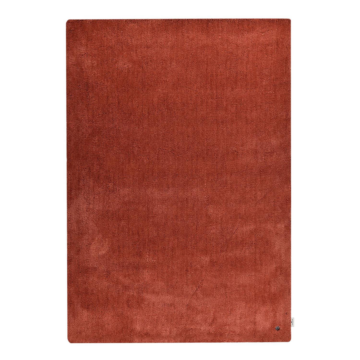 High-pile rug Cozy Uni Rust brown