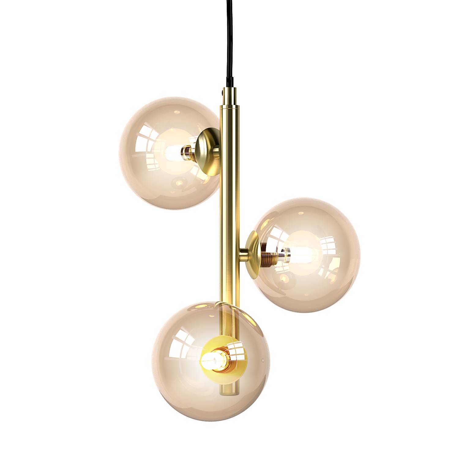 KJUL Pendelleuchte Metall Gold 3-flammig