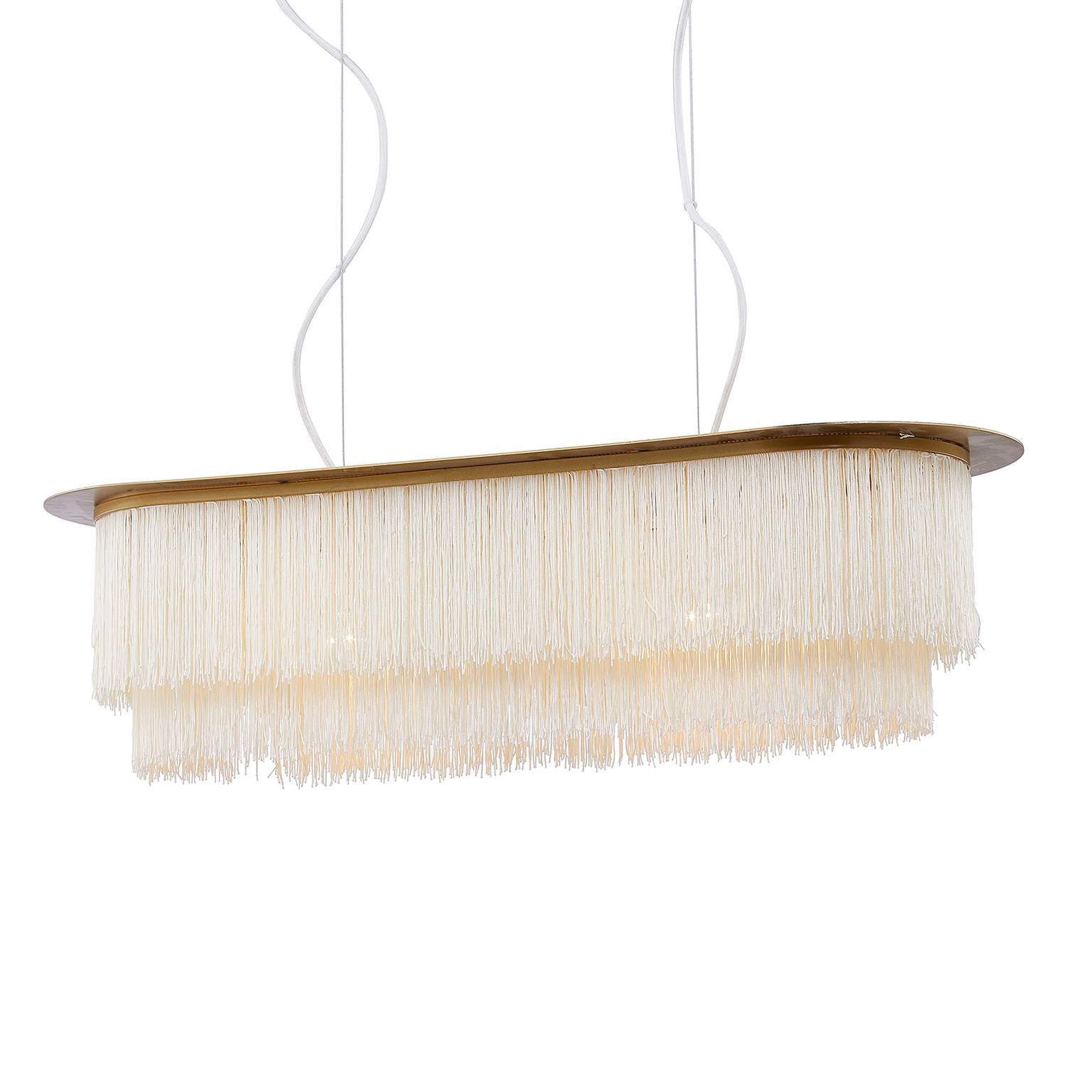 Le Roux II Pendant Lamp Cotton Fabric Iron 3-light
