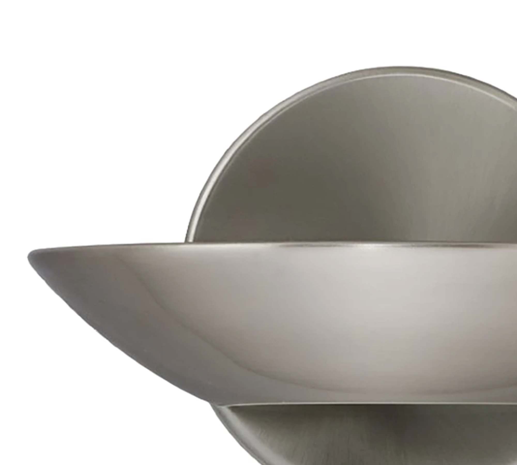 2-flammige LED Wandleuchte Eisen Silber