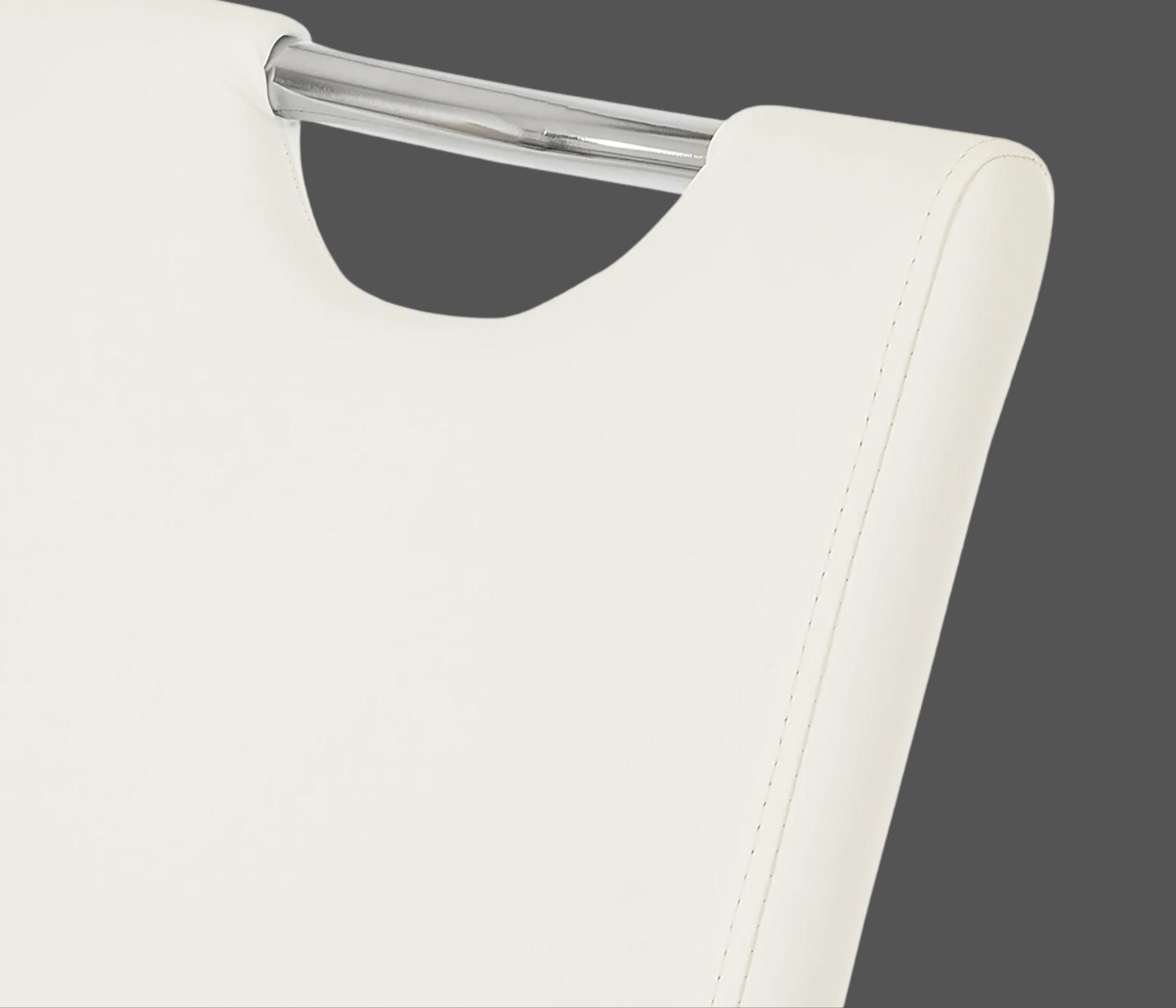 2x cantilever leatherette White