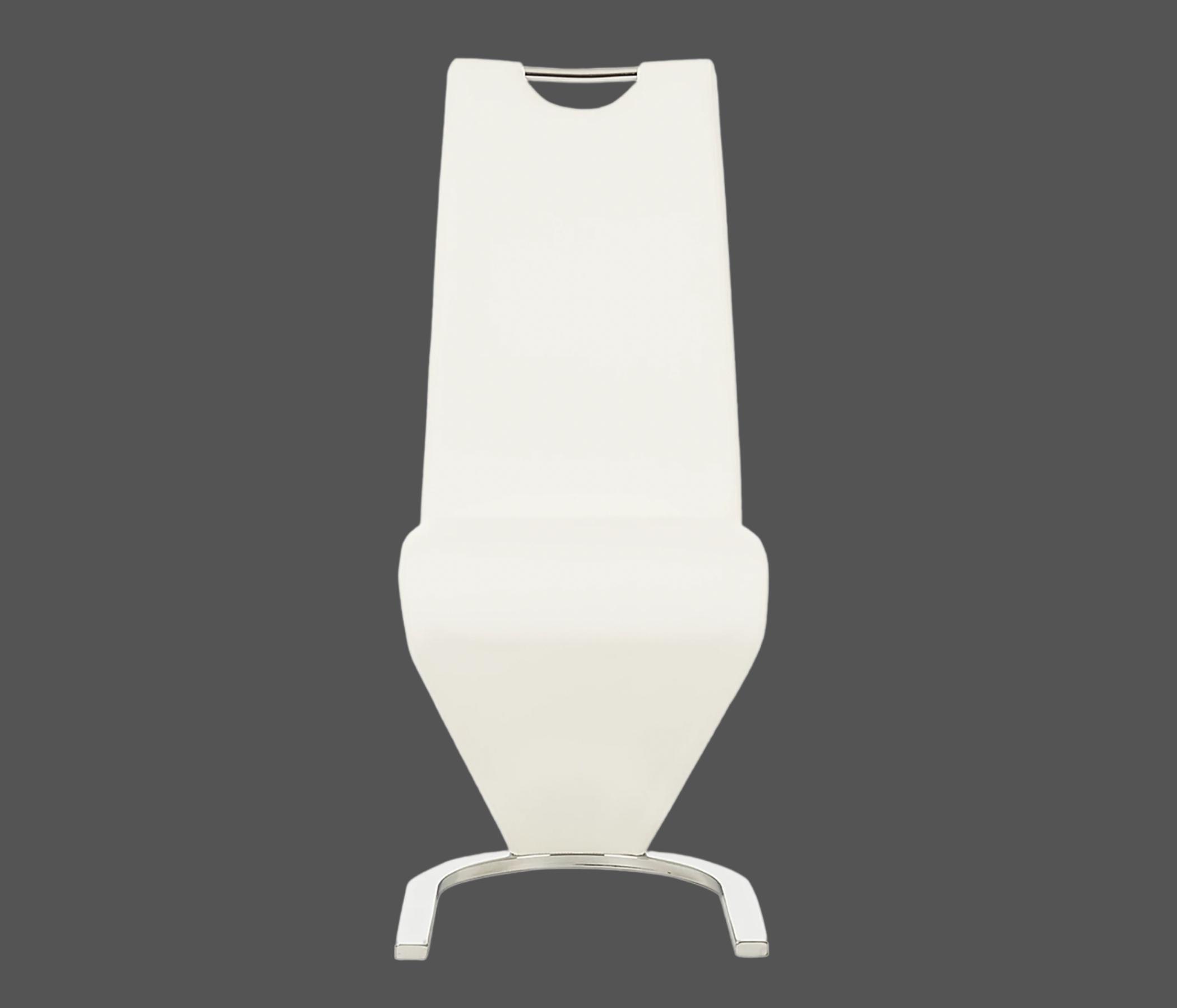 2x cantilever leatherette White