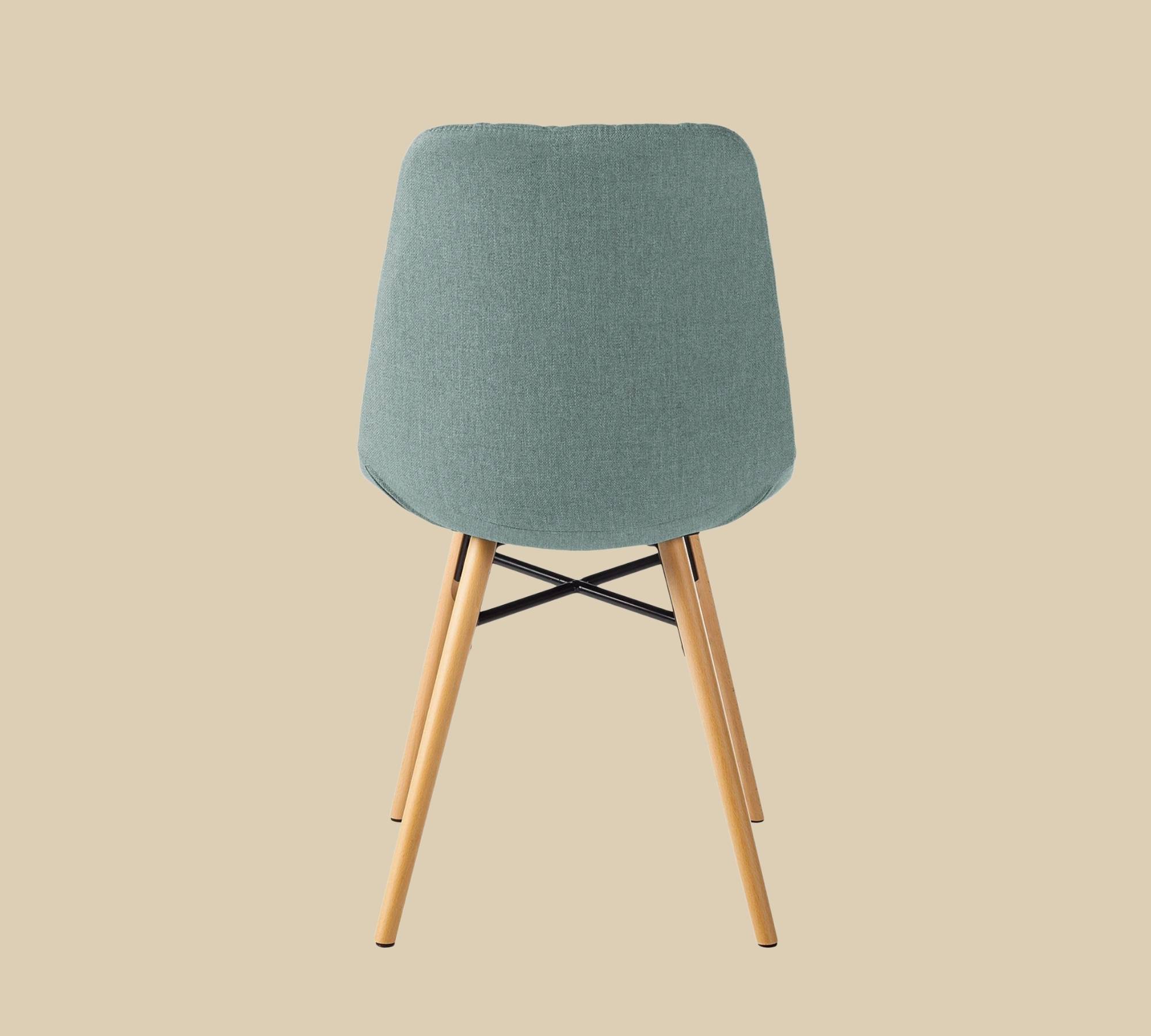2x Upholstered chair, fabric, quilted, frame beech