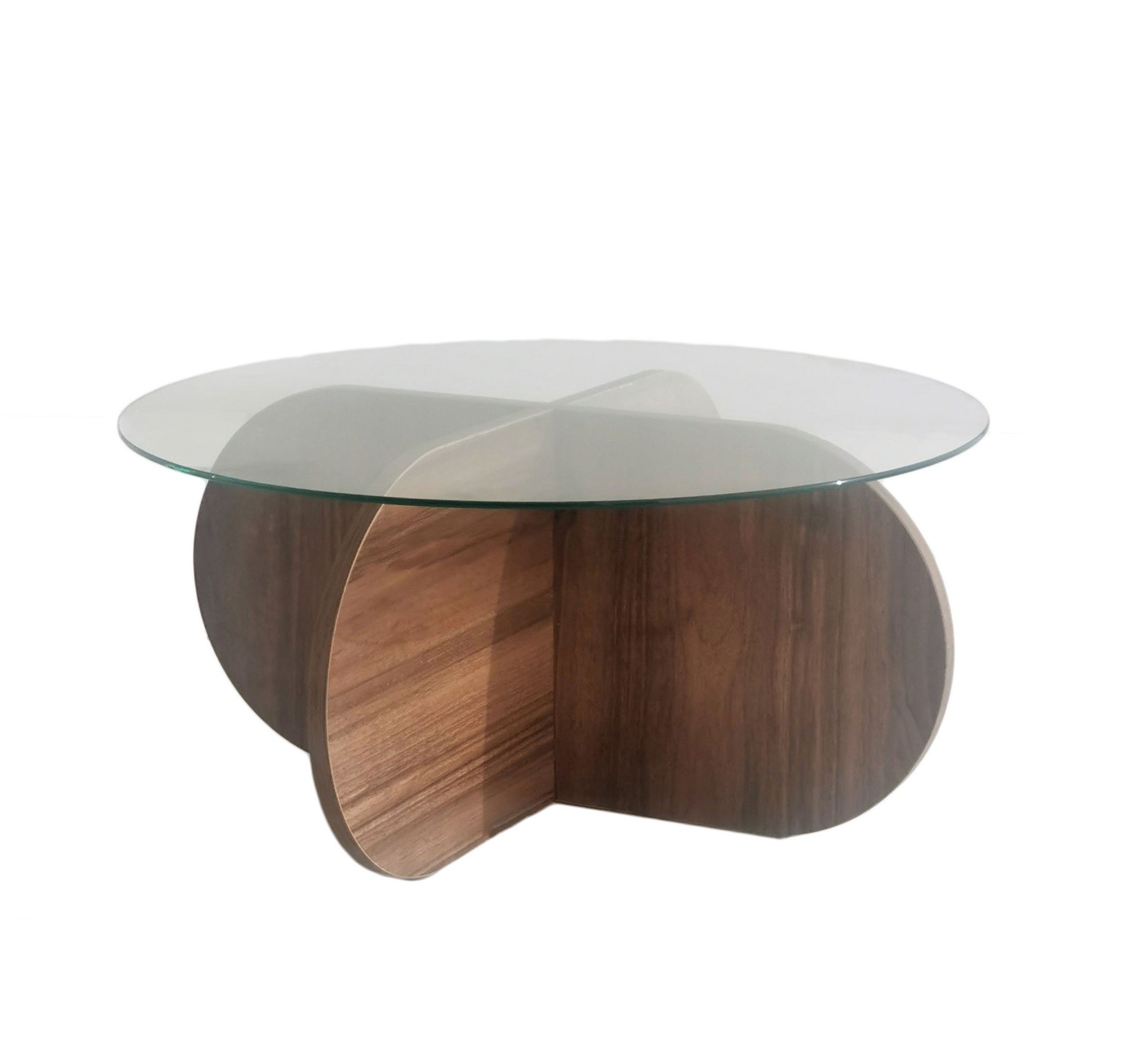 Bubble Coffee Table Walnut Brown Look