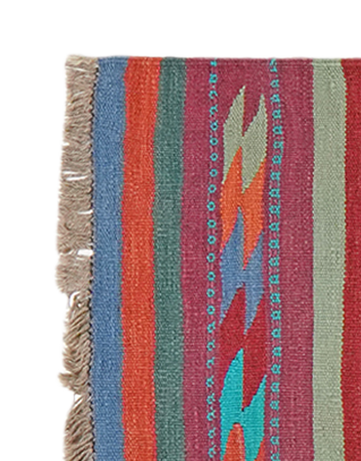 Kelim Gashgai 63x212cm Blu