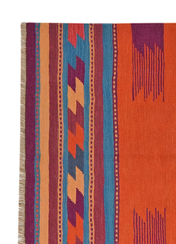 Kelim Gashgai Carpet Wool Multicolored
