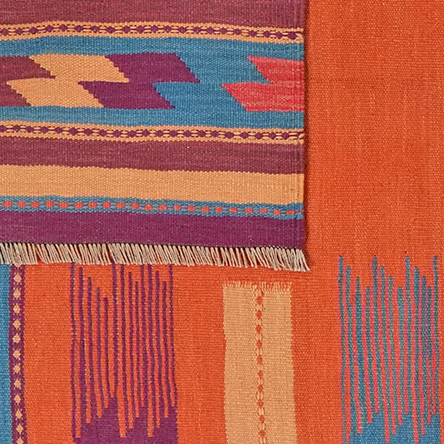 Kelim Gashgai Carpet Wool Multicolored