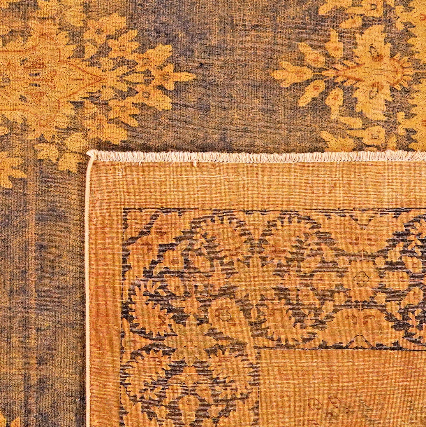 Vintage Teppich  Wolle Mehrfarbig