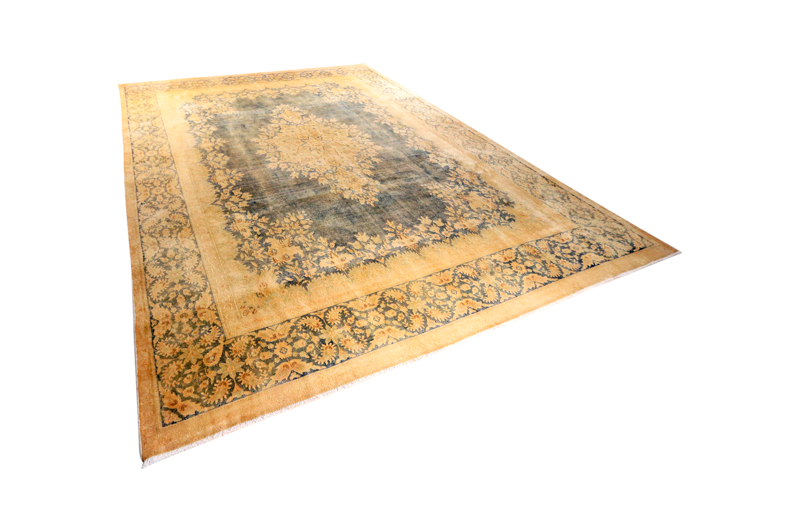 Vintage Teppich  Wolle Mehrfarbig