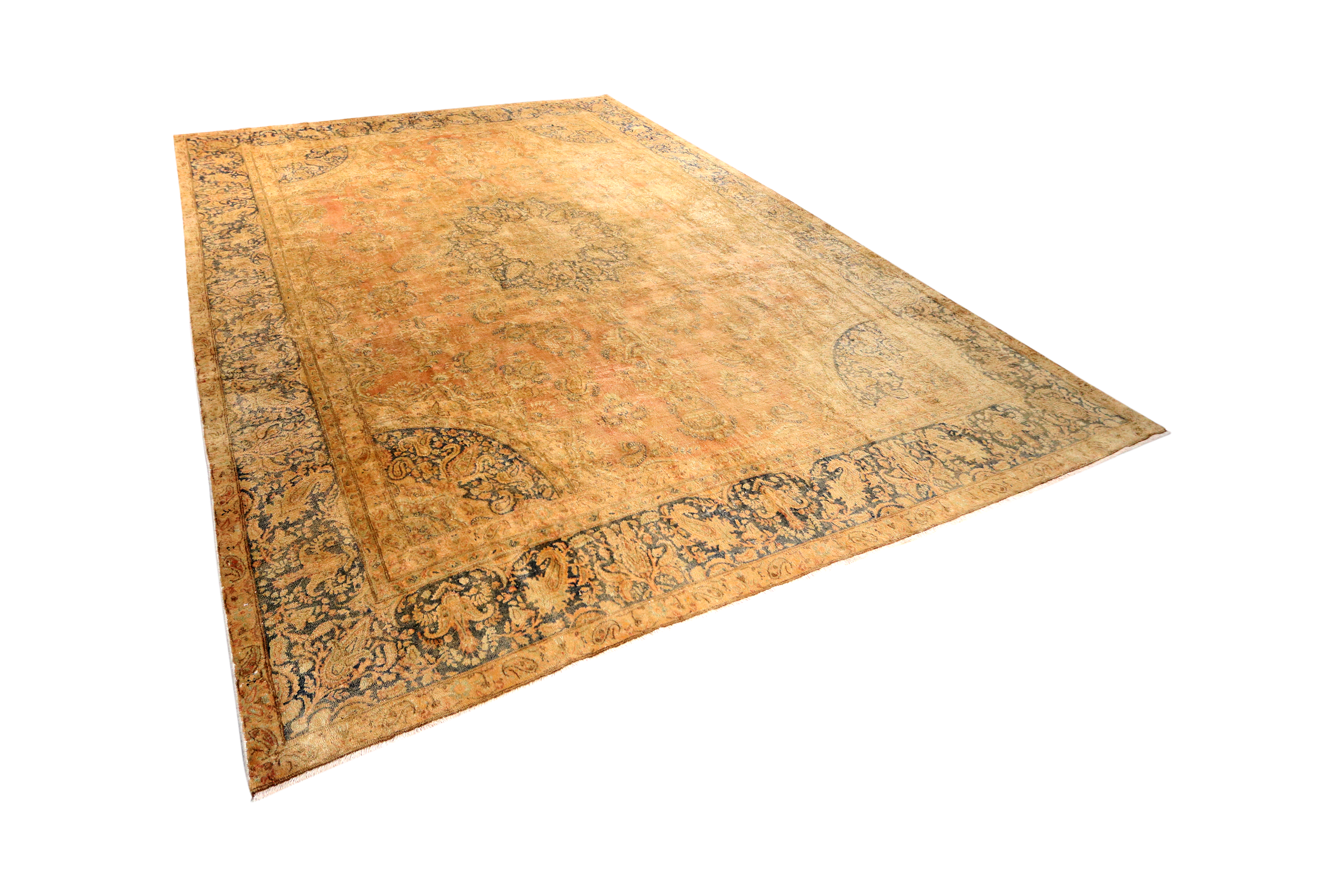 Vintage Teppich Wolle Mehrfarbig