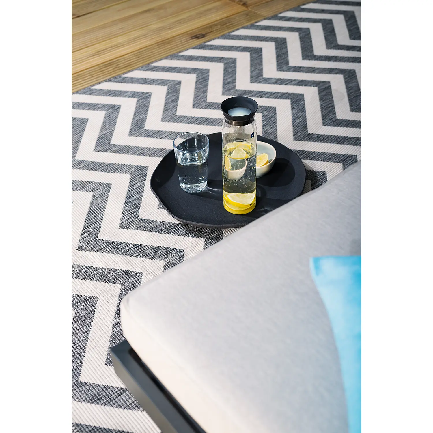 Outdoor carpet Palma Polypropylene Grey 80 x 150 cm