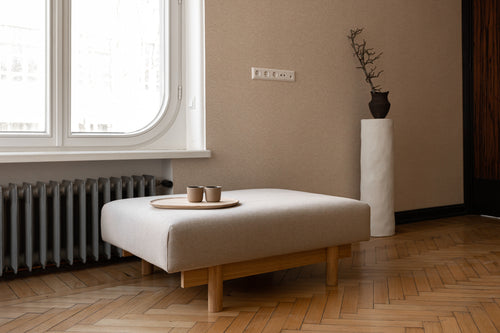 Alchemist Footstool Beige