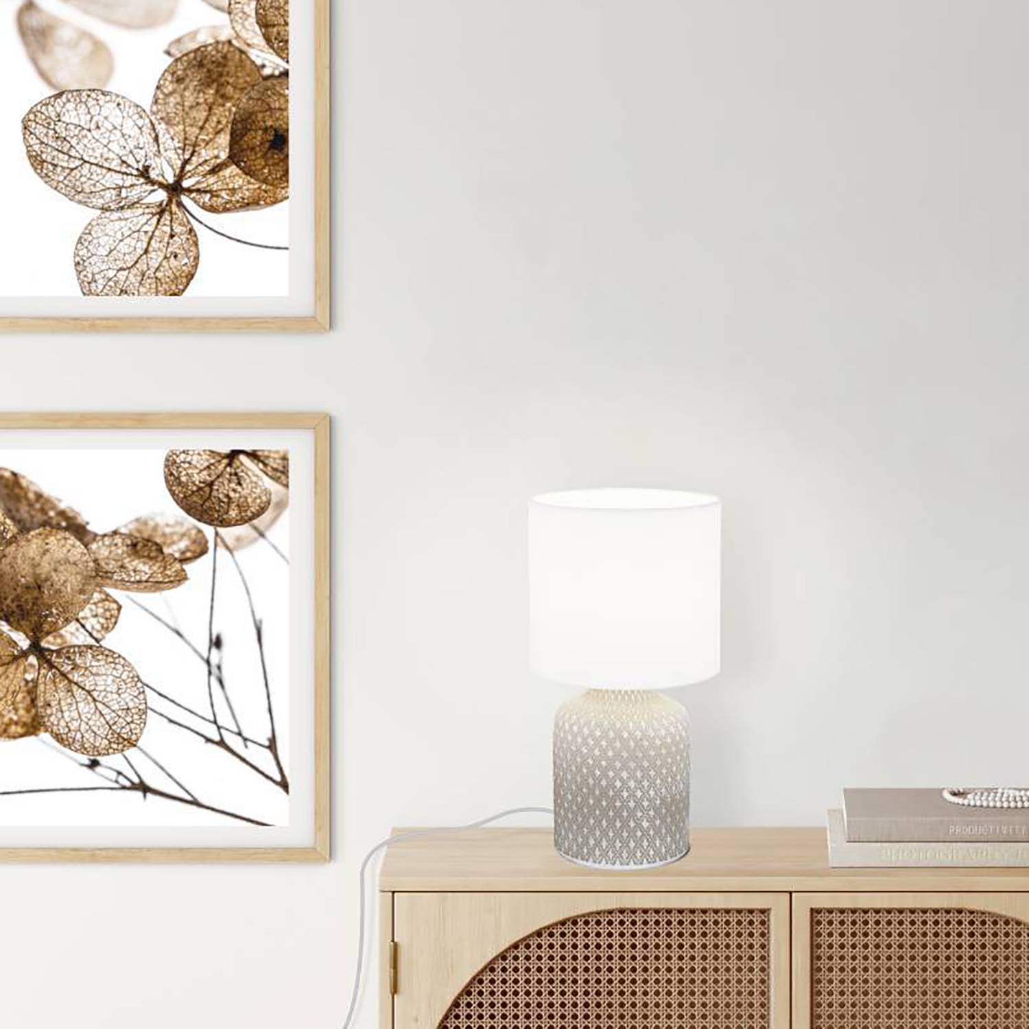 Bellariva I table lamp mixed fabric ceramic 1-light
