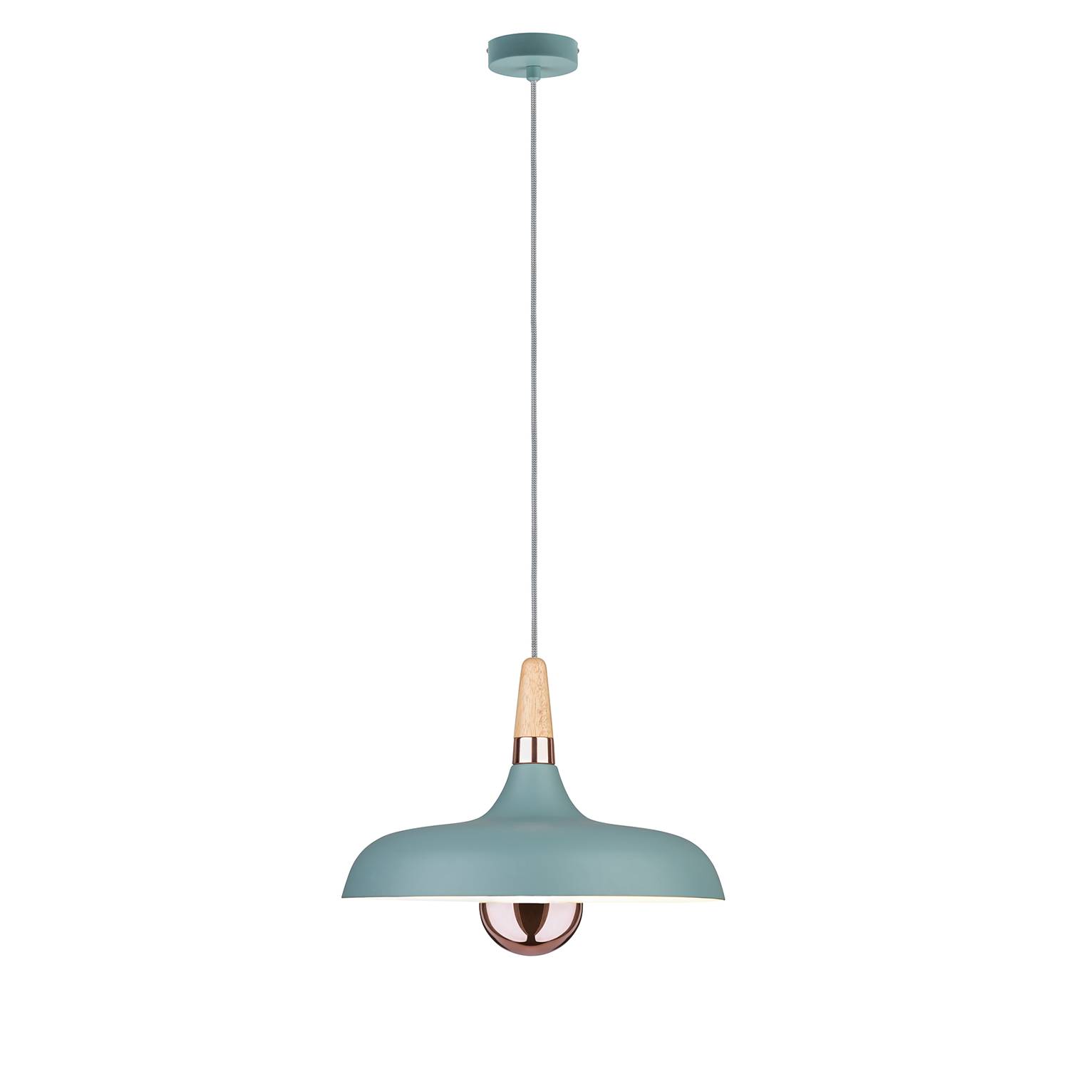 Pendant lamp Juna III Rubber tree Solid stainless steel