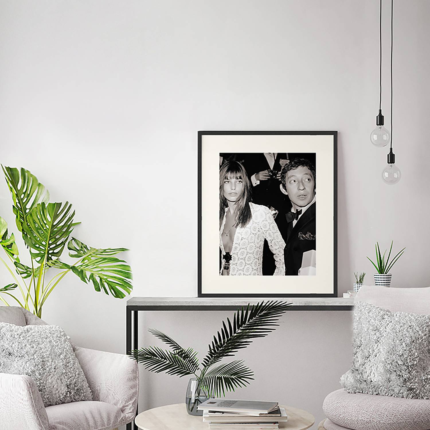 Picture Serge Gainsbourg & Jane Birkin Beech/Plexiglas