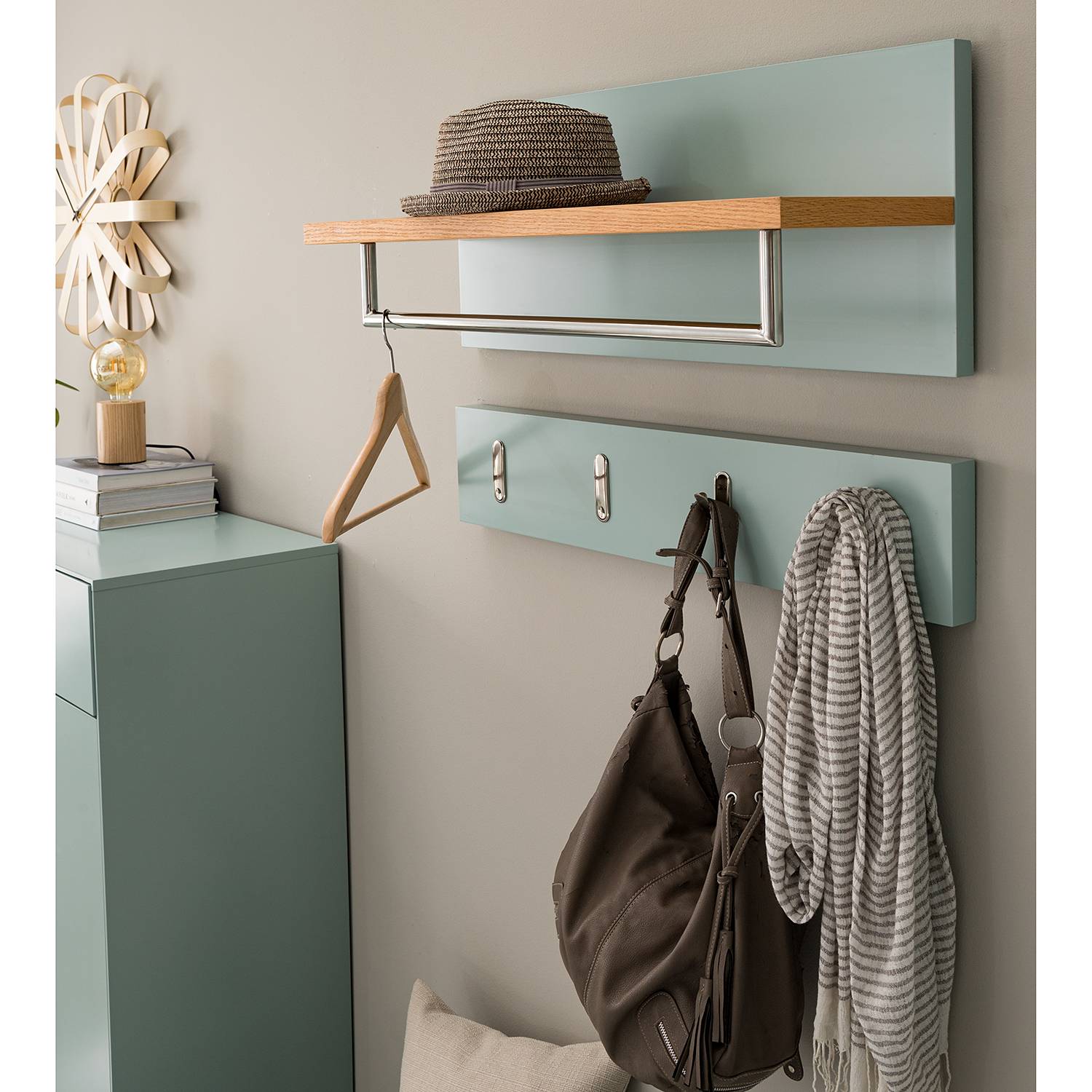 Wandgarderobe LINDHOLM Mintgrün
