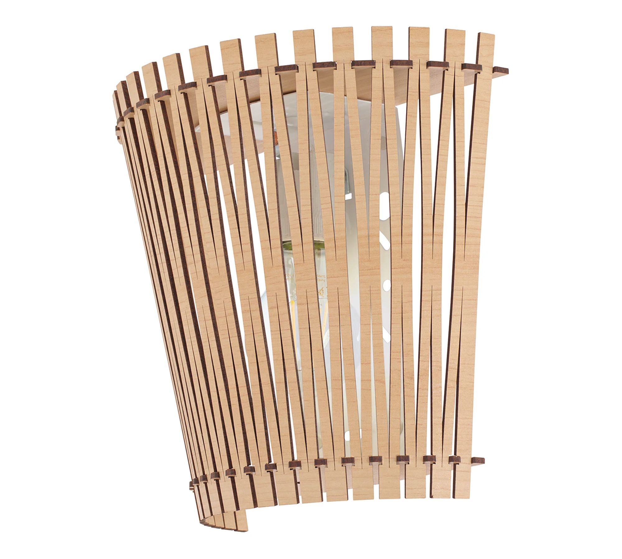 Wandleuchte Sendero Holz / Stahl 1-flammig Beige
