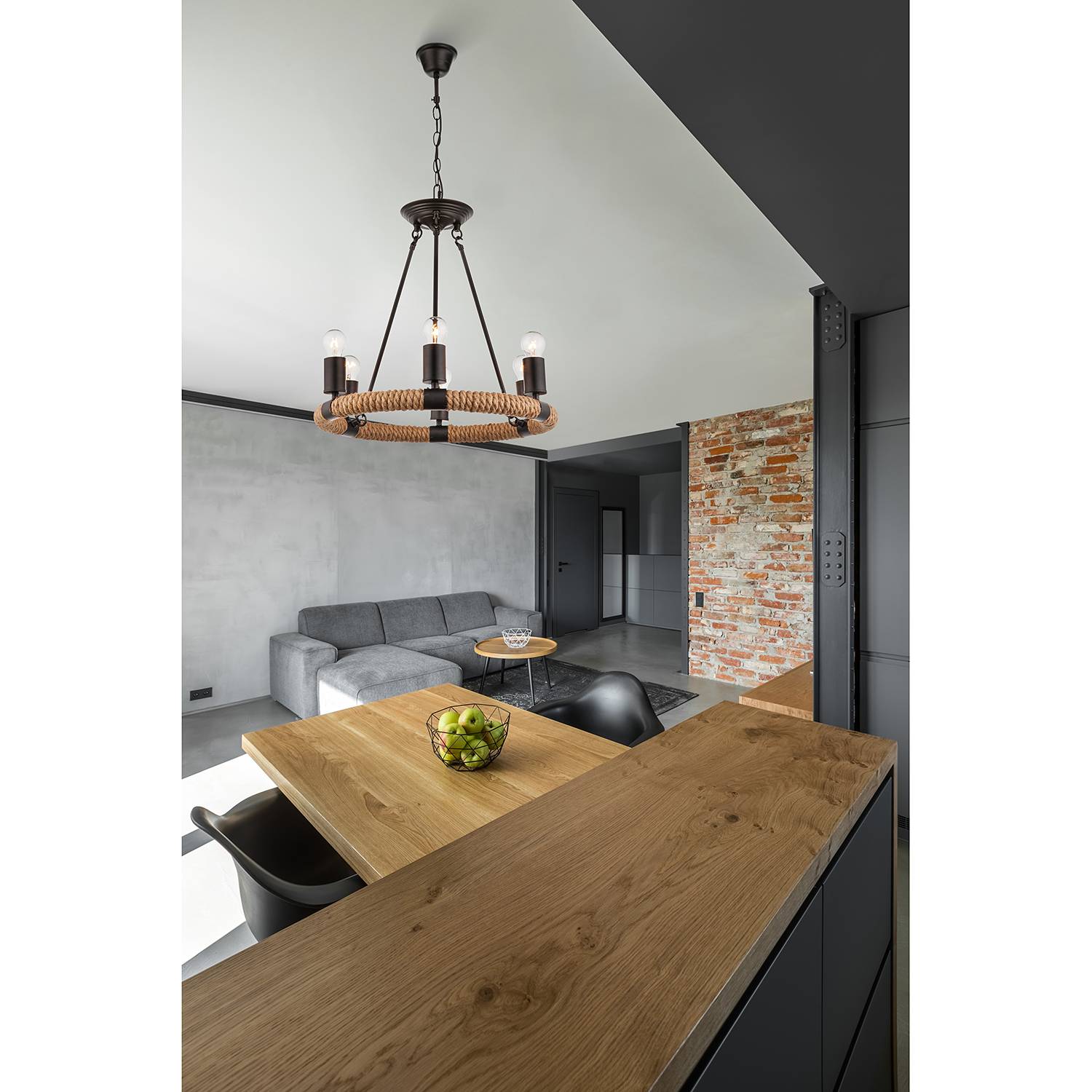 Pendant lamp Ulleu IV plant leaf iron