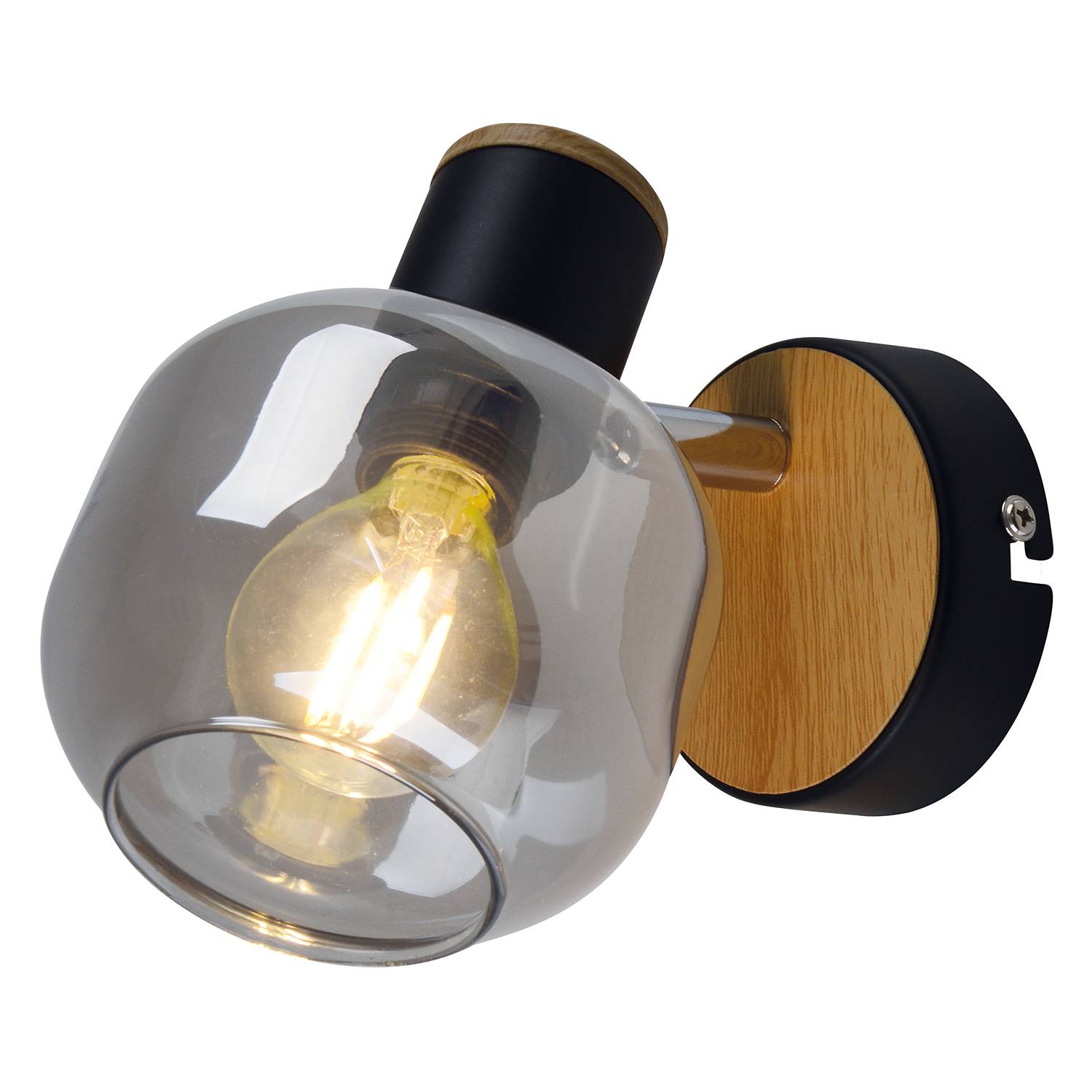 Wall lamp Fumoso Clear glass Aluminum