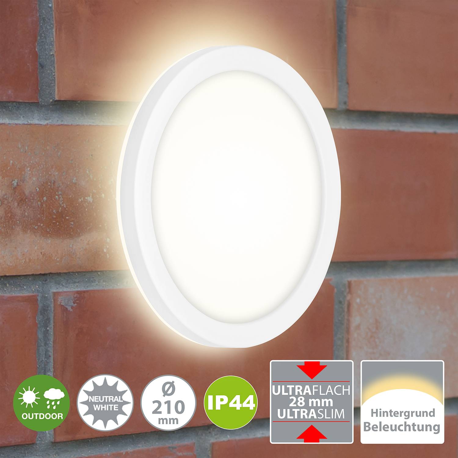 LED wall lamp Frankfurt White