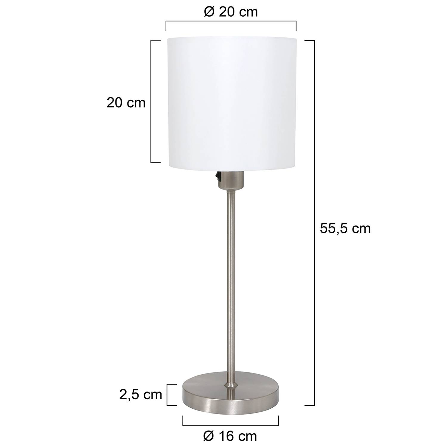 Noor Table Lamp Cotton Fabric Iron 1-Light
