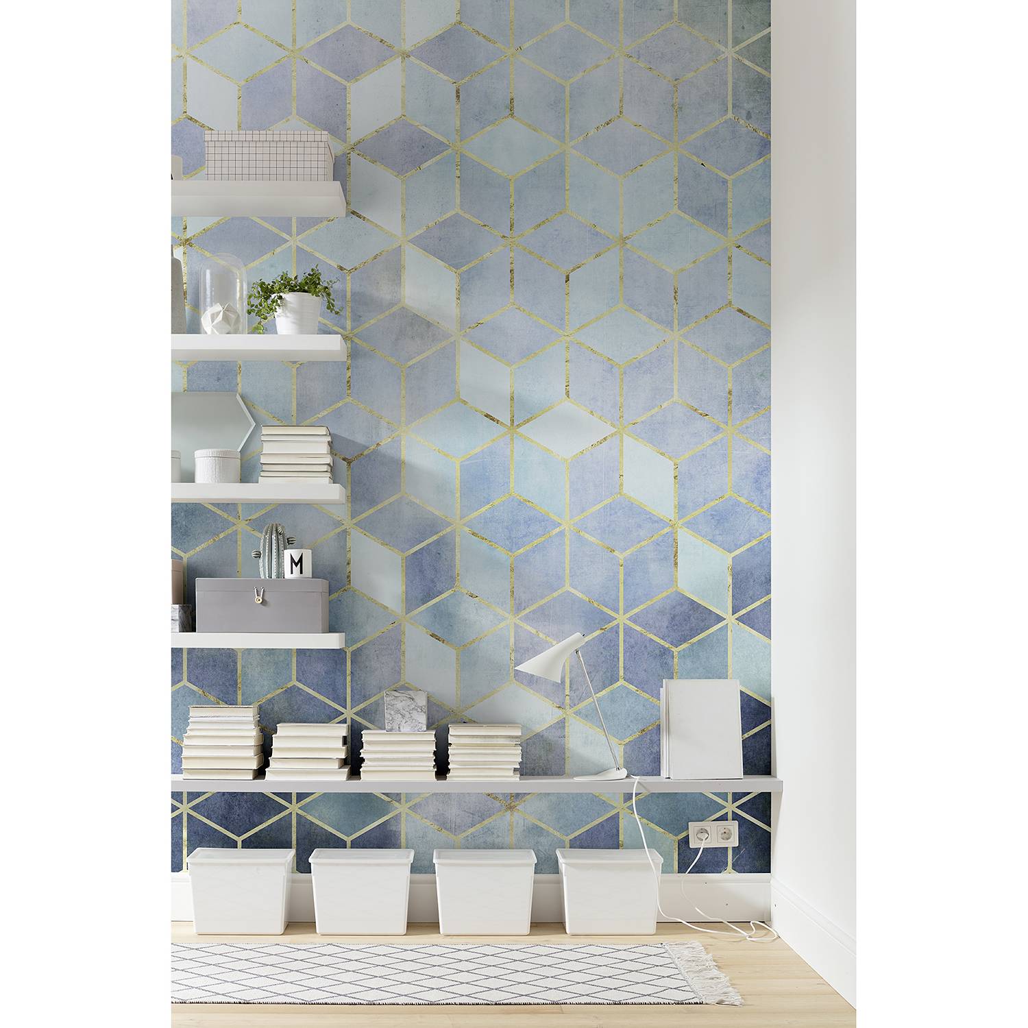 Vlies Fototapete Mosaik Azzuro Vlies Blau