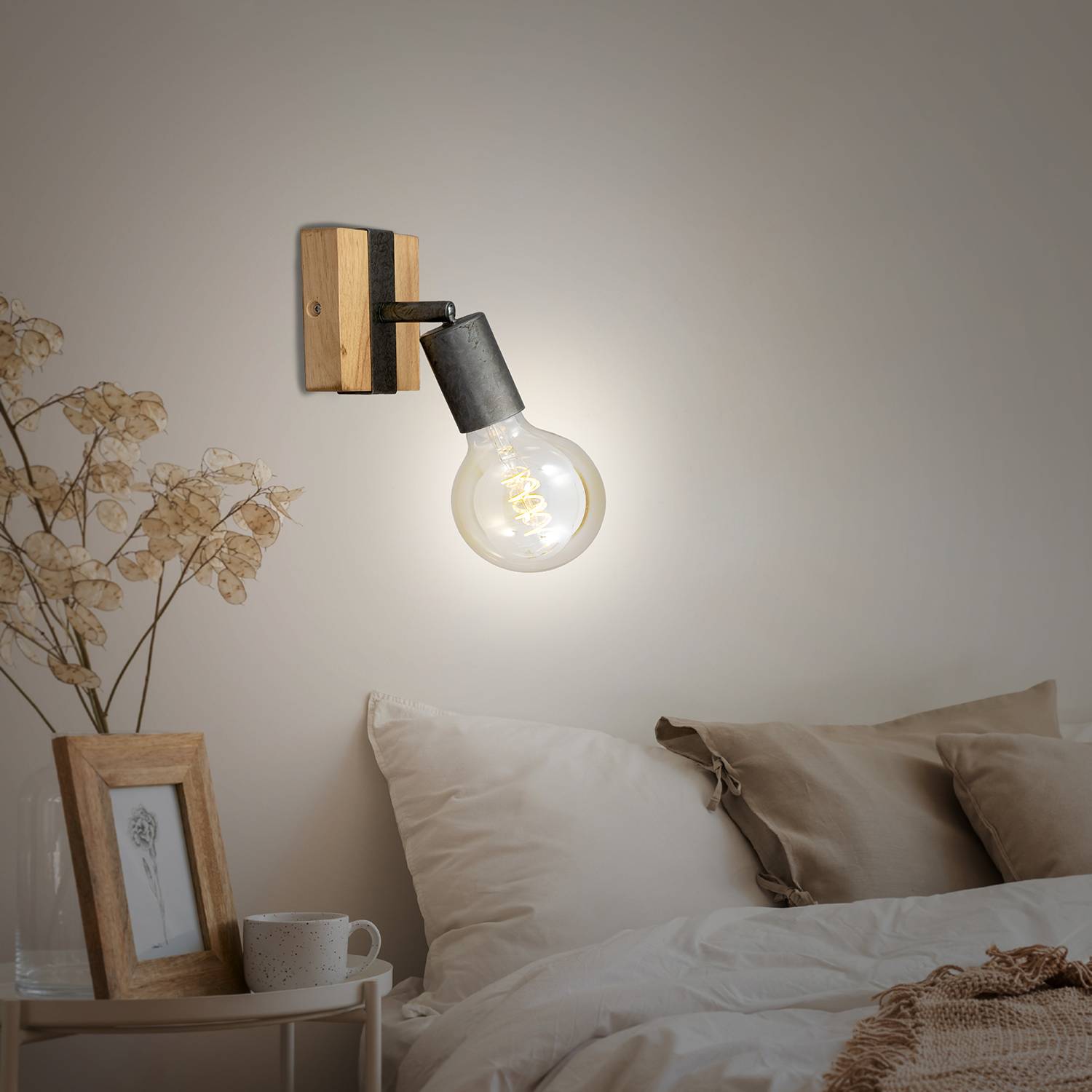 Ceiling light Wood Basic Black