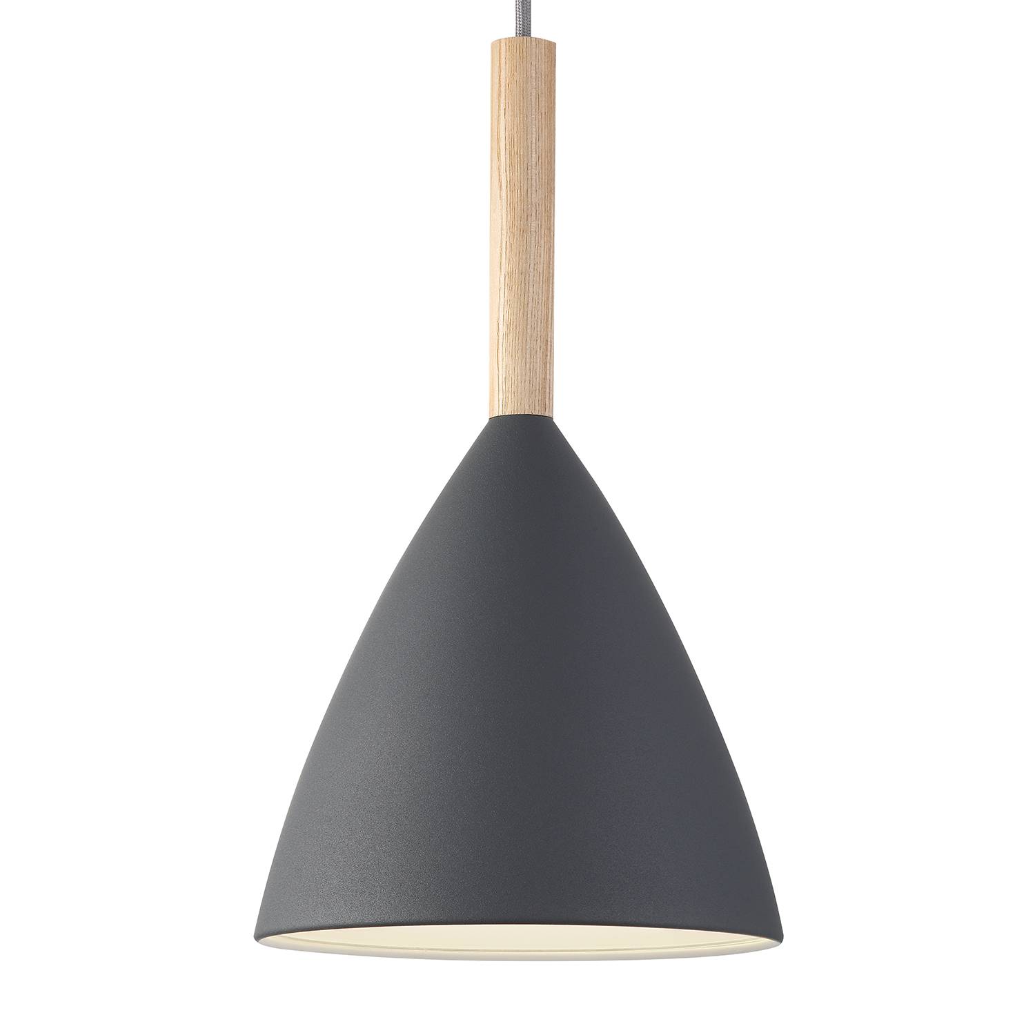 1-Flame Pendant Lamp Pure Steel Grey