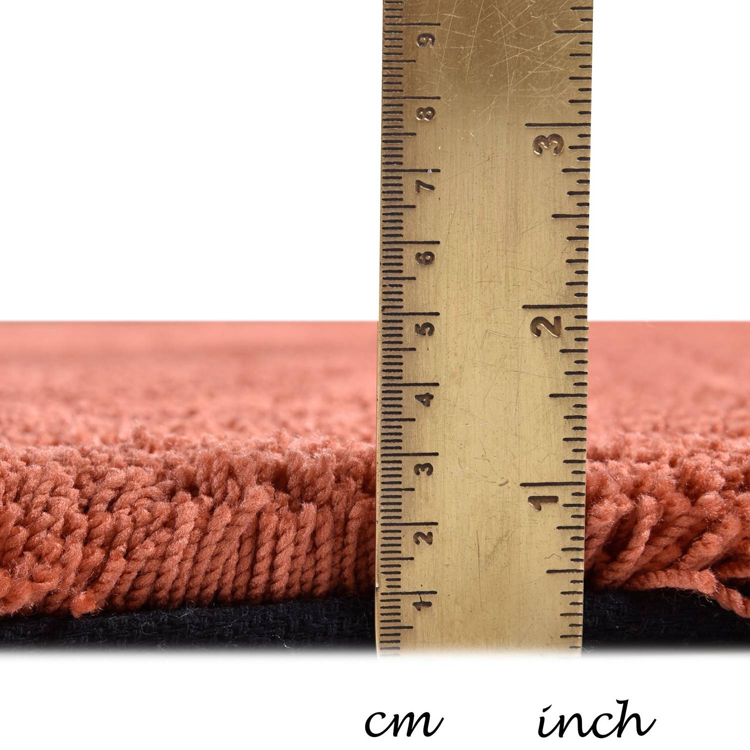 High-pile rug Cozy Uni Rust brown